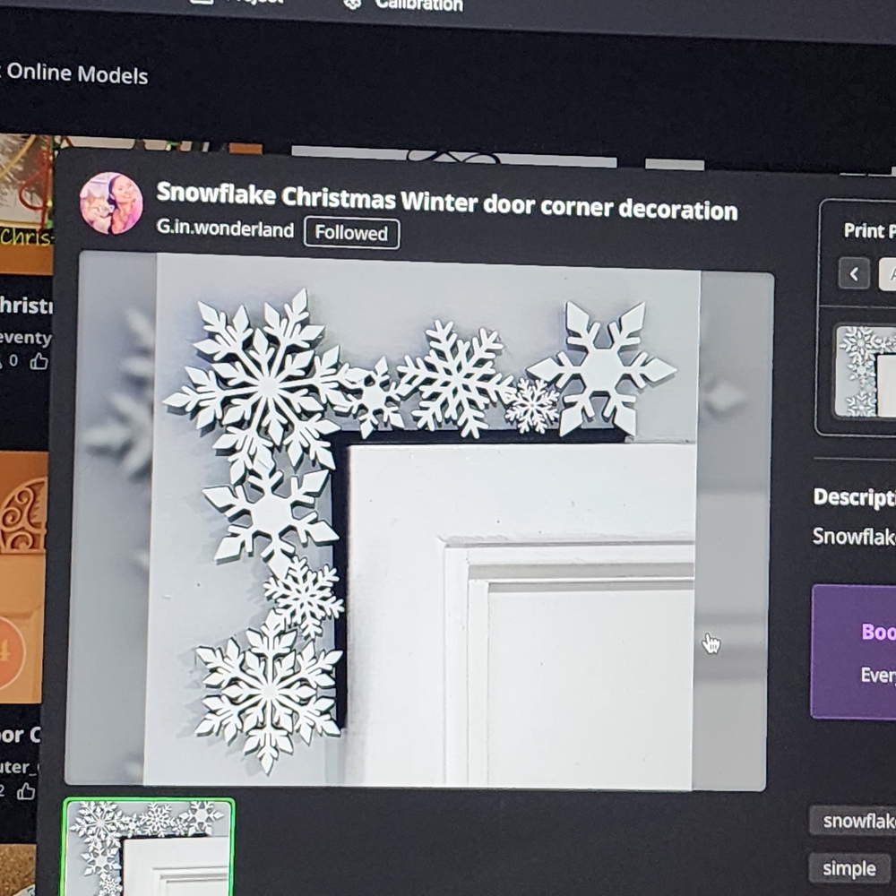 Snowflake Christmas Door Decoration